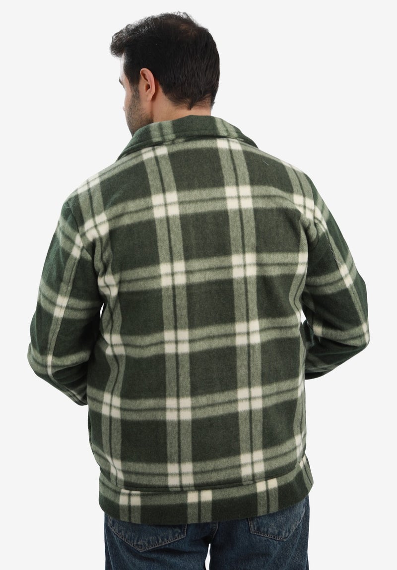 WHITE RABBIT Men’s Plaid Wool Blend Zip Jacket - Image 3